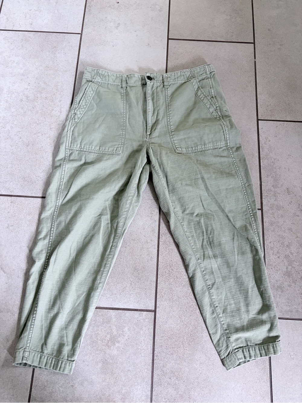 Madewell Light Olive Cargo Trousers
